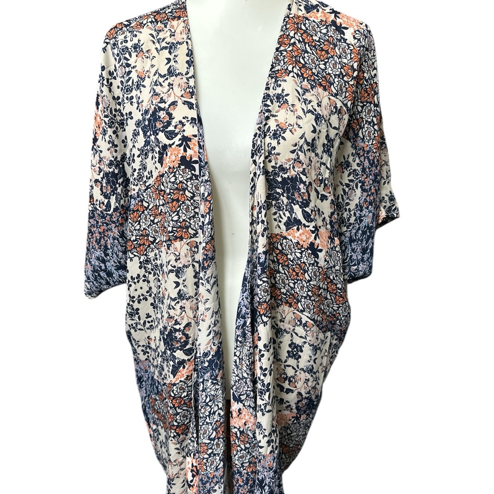 Liberty Love Women’s Floral Kimono Cardigan Boho Beach Summer XXL